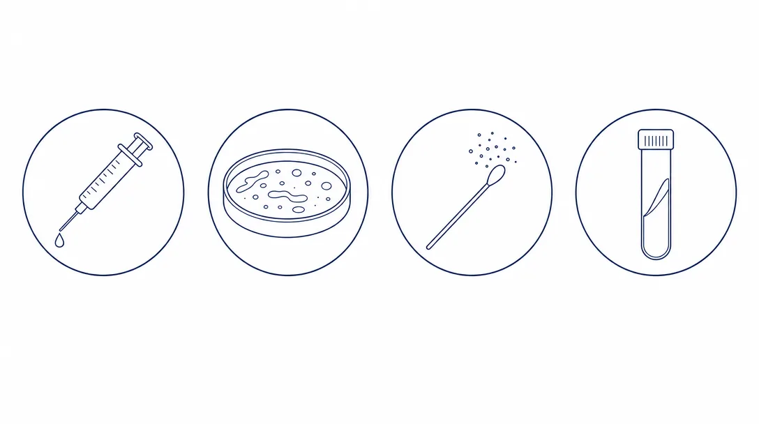 Mushroom culture supplies: syringes, agar plates, swabs and slants